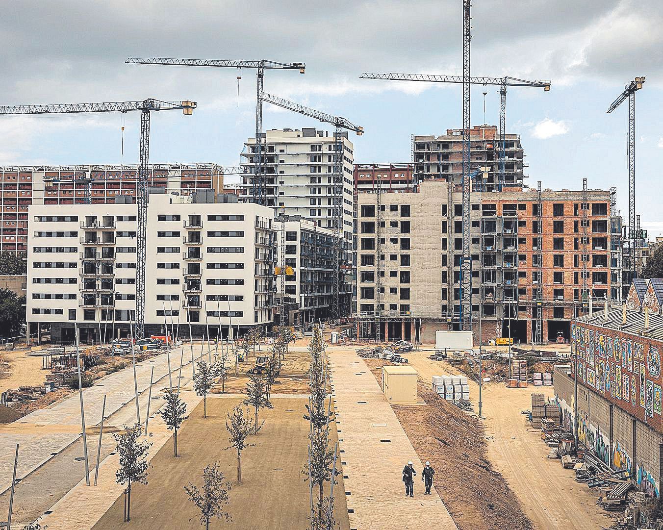 Edificios en construcción.