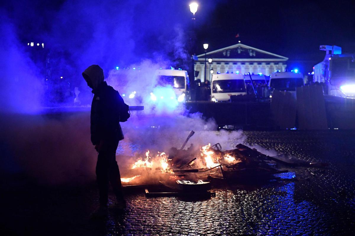 Los disturbios volvieron a París la noche del sábado.