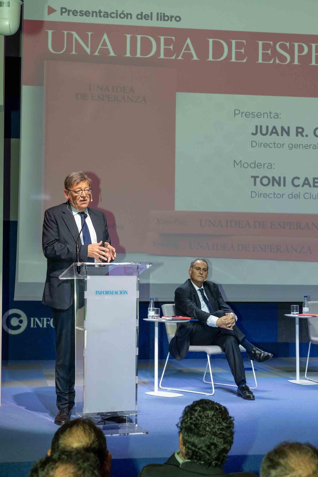 Presentación del libro de Ximo Puig "Una Idea de esperanza" en el Club Información