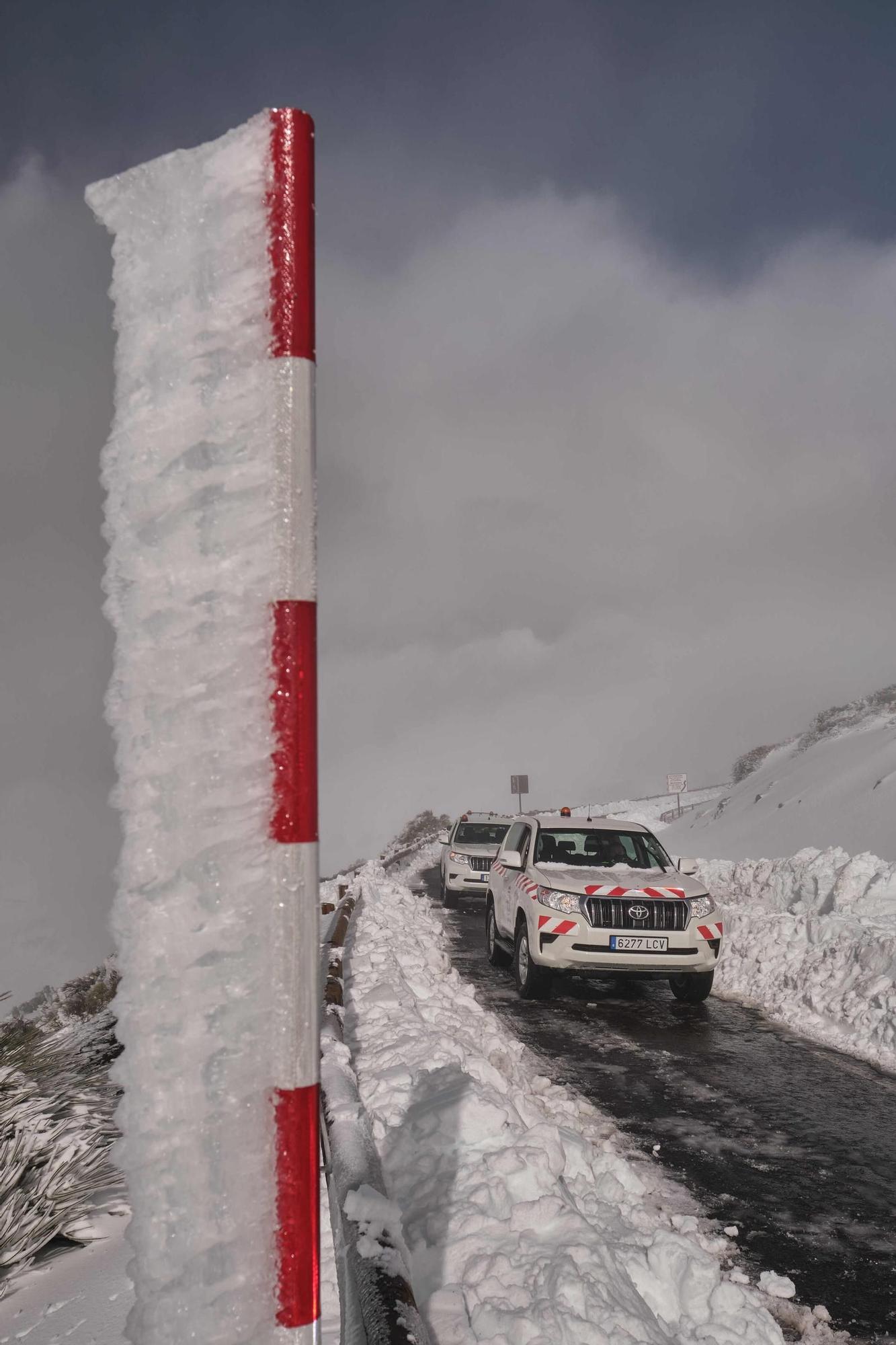 La nieve que dejó 'Filomena' en el Teide