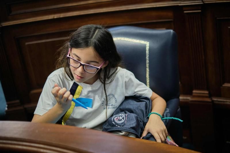 Pleno Infantil en el Parlamento de Canarias 61 alumnos ejercerán de diputados por un dia  | 09/03/2020 | Fotógrafo: Andrés Gutiérrez Taberne