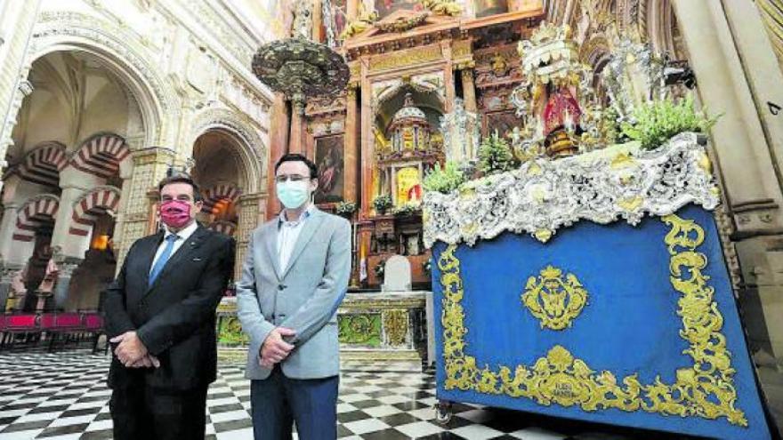 La Virgen de la Fuensanta luce en la Catedral su paso ya terminado