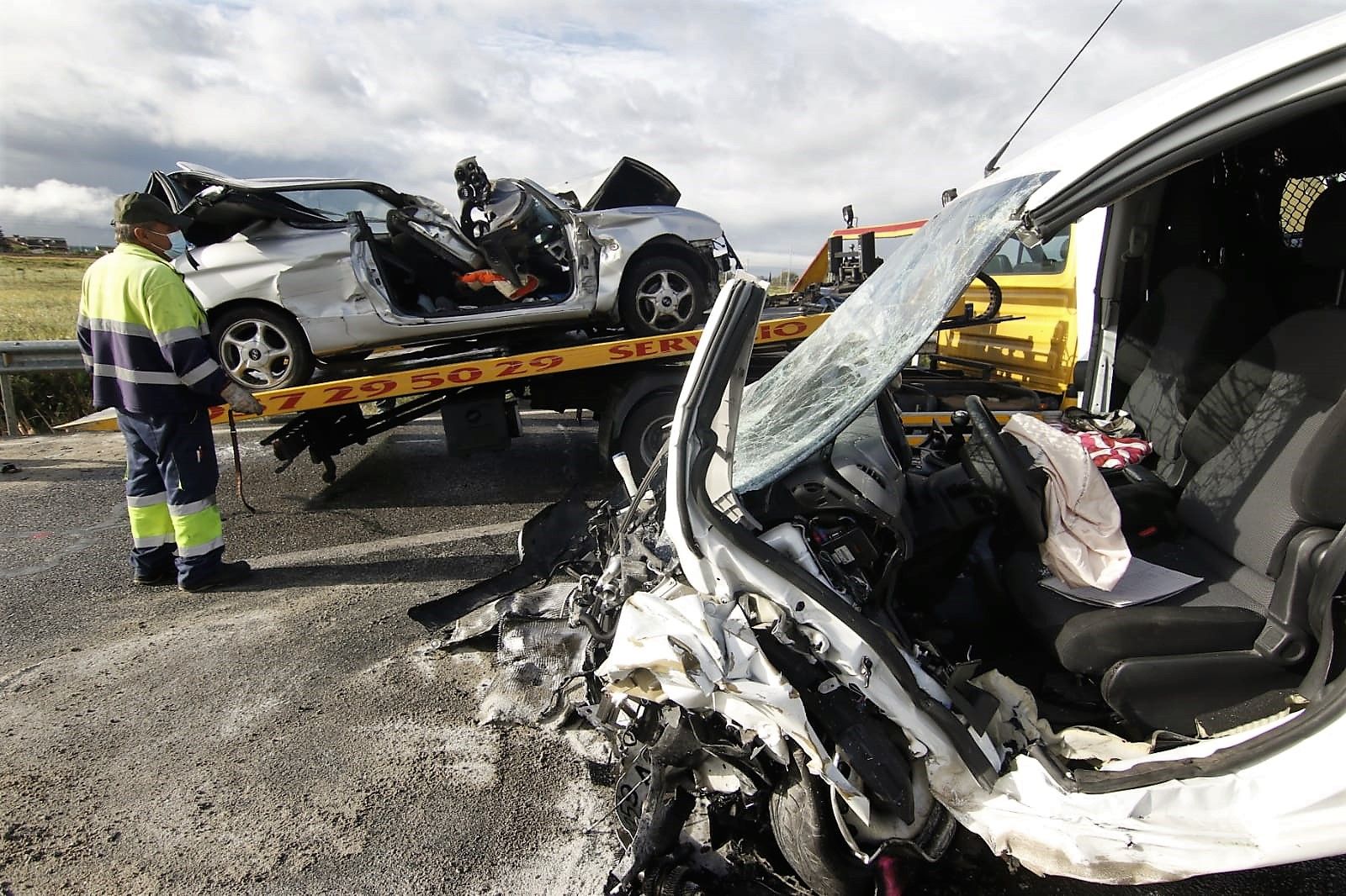 Accidente múltiple con un fallecido y varios heridos en la carretera de Villarrubia