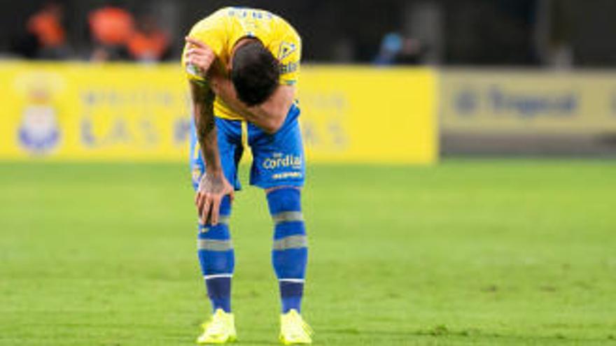 Rubén Castro, tras recibir el golpe frente al Deportivo