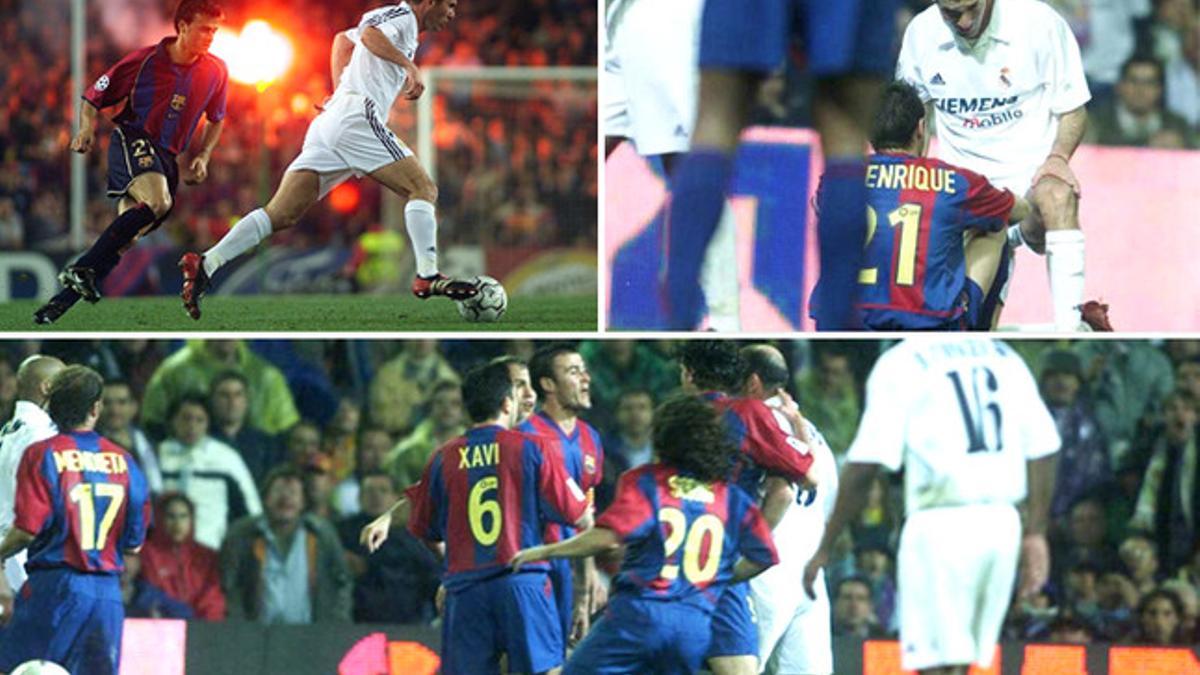 Zidane y Luis Enrique también tuvieron sus refriegas como futbolistas