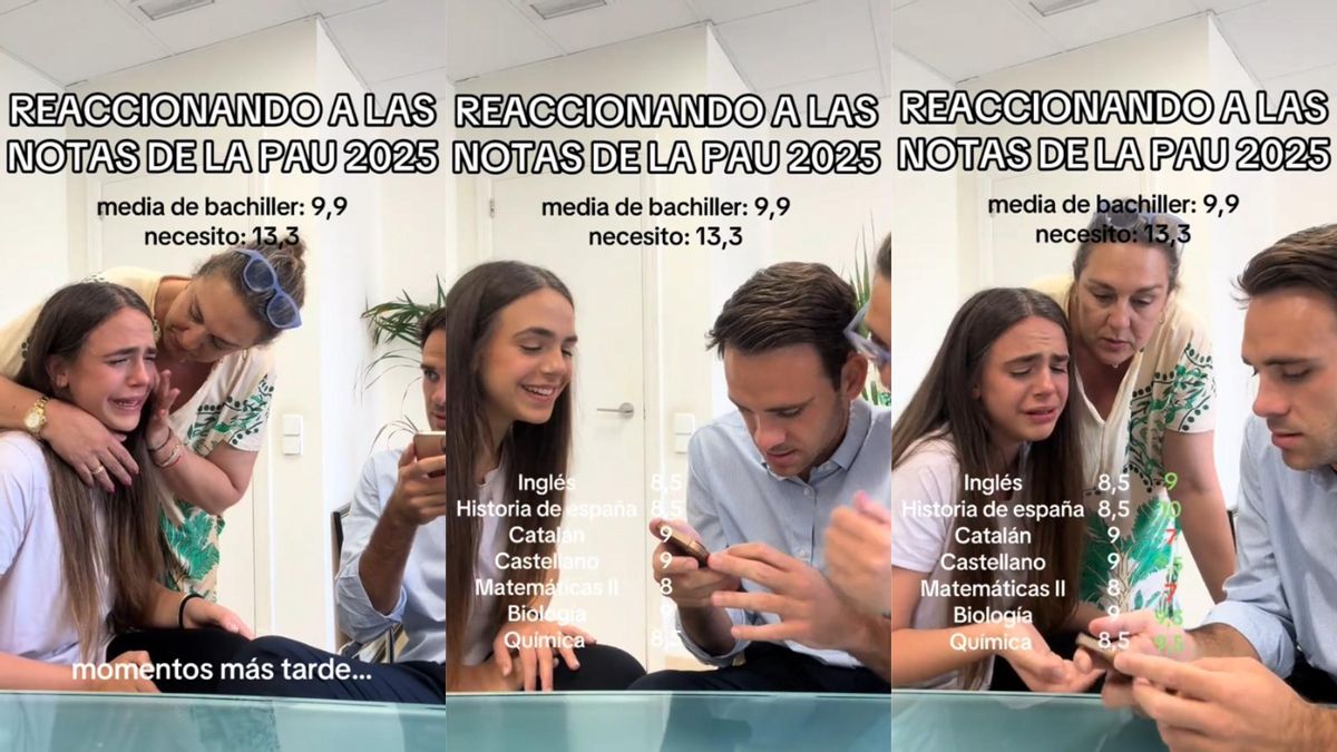 Reacción de una estudiante a sus notas de la PAU