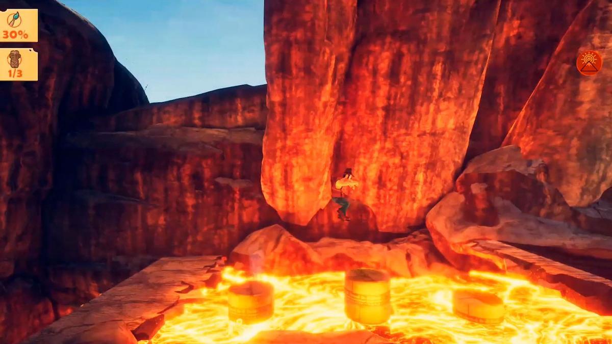 Uno de los niveles del videojuego con Tadeo Jones en el Teide