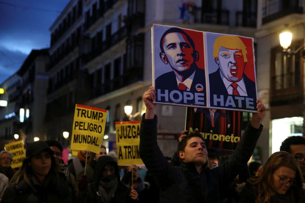 Protestas contra Donald Trump en Madrid