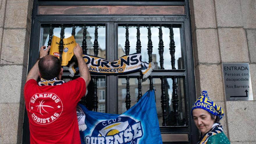 Aficionados del COB en una manifestación este año // Brais Lorenzo