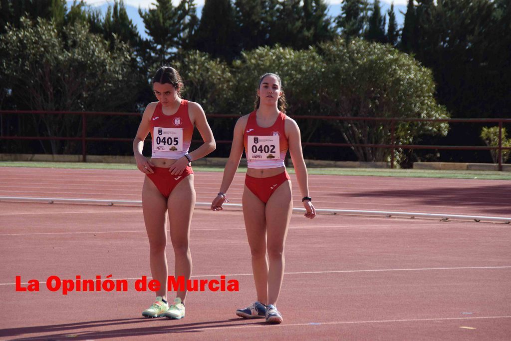 Regional absoluto y sub-23 de atletismo en Lorca (I)