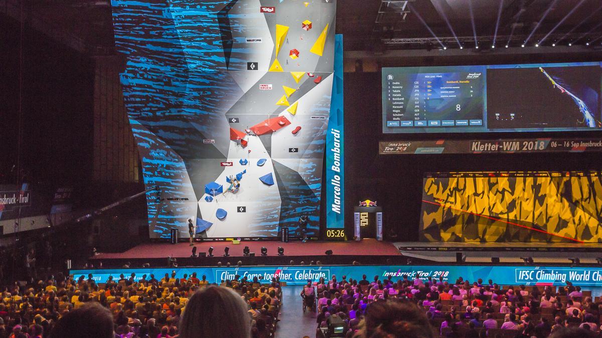 Mur d'escalada de competició del Campionat del Món d'Escalada 2018, Innsbruck (Àustria)