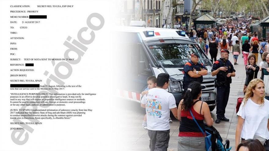 Esta es la nota original que revela que EEUU alertó a los Mossos del riesgo de atentado en la Rambla