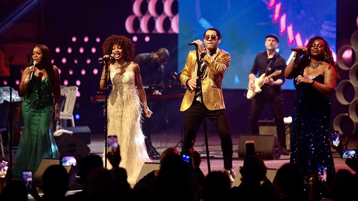 La banda Boney M feat Maizie Williams.