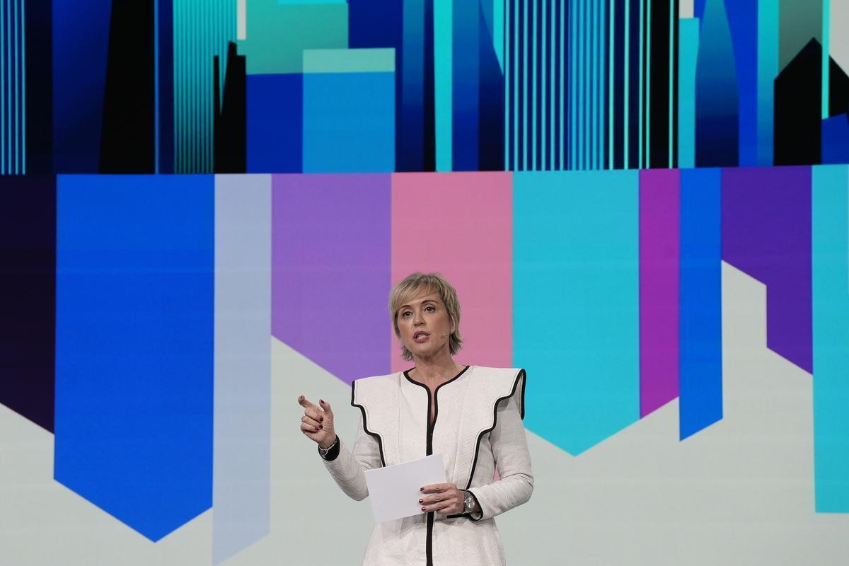 La Secretaria de Estado de Digitalización e Inteligencia Artificial, Carme Artigas, en el Mobile World Congress 2023.