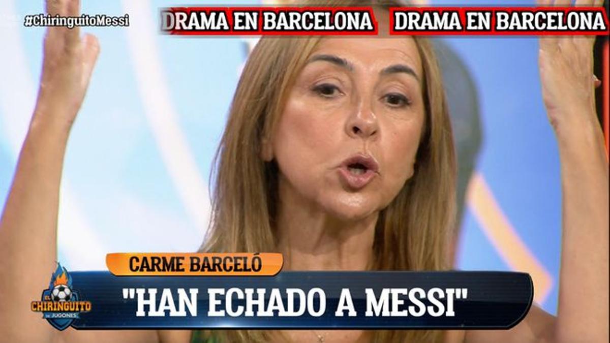 Carme Barceló en 'El chiringuito de Jugones'.