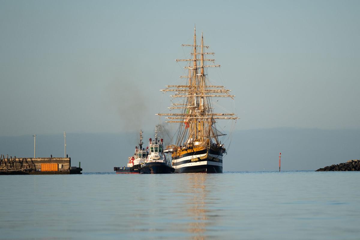Llegada del barco 'Amerigo Vespucci' a Santa Cruz de Tenerife