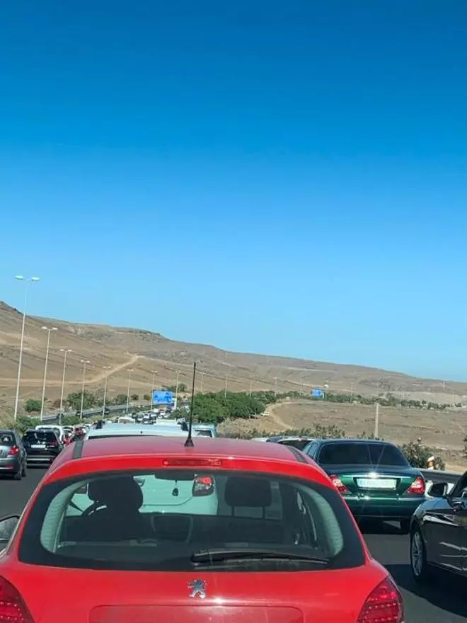 Dos accidentes colapsan la GC-1 en dirección Las Palmas