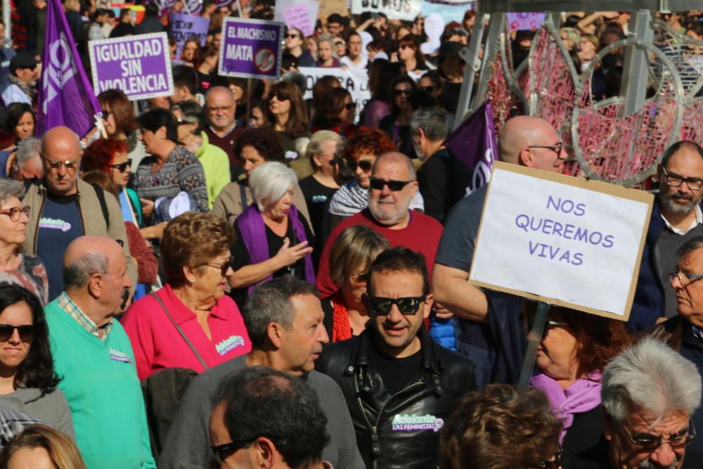 Manifestación contra la violencia de género en Málaga