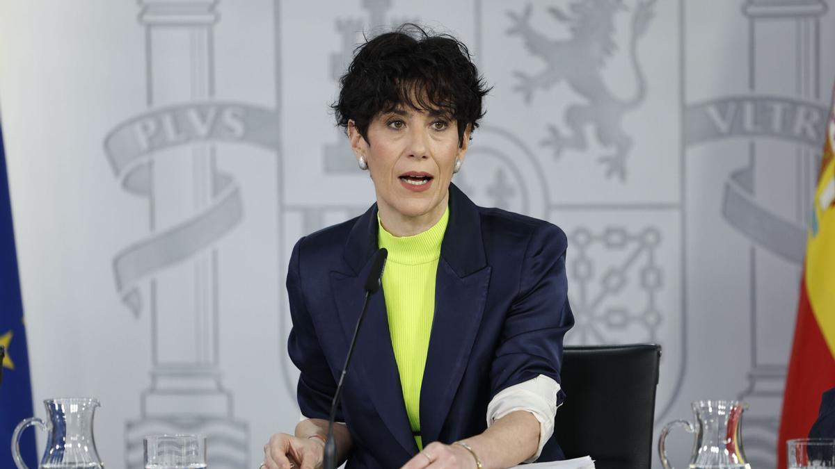 La portavoz del Gobierno y ministra de Inclusión, Seguridad Social y Migraciones, Elma Saiz.