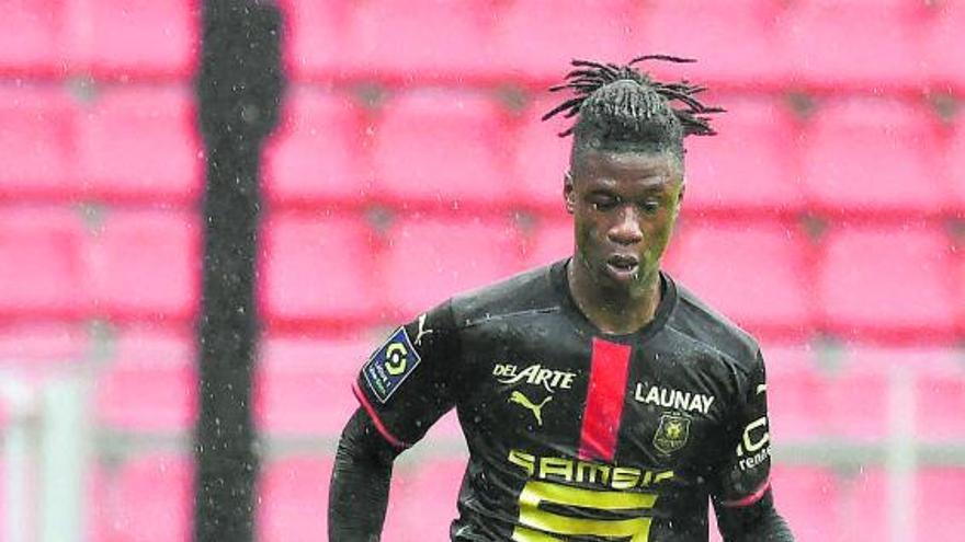 Camavinga, en un partido de la pasada temporada con el Rennes. |  // JEAN-FRANÇOIS MONIER /AF