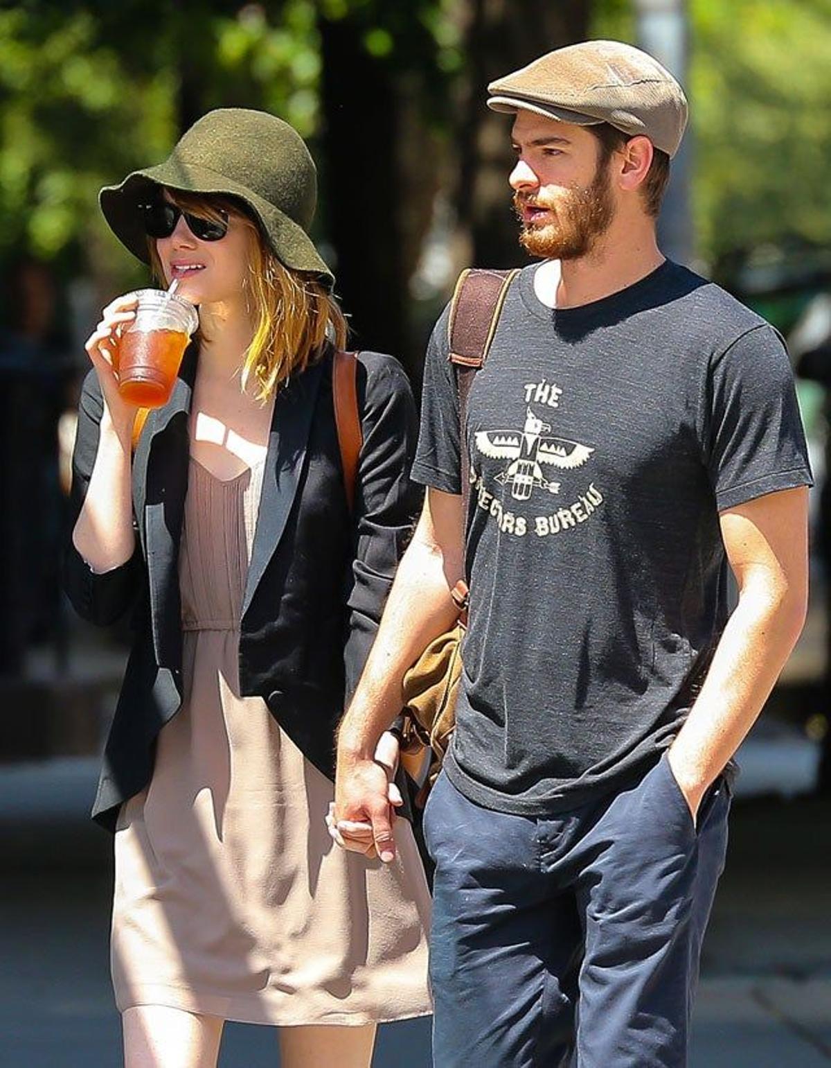 Emma Stone y Andrew Garfield, romántico paseo por Nueva York