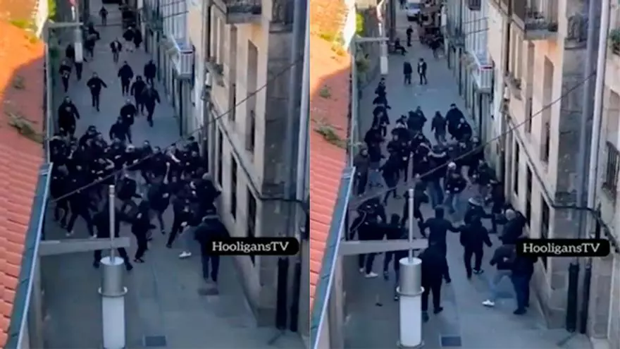 ¡Pelea entre ultras entre el Pontevedra y la Cultural Leonesa!