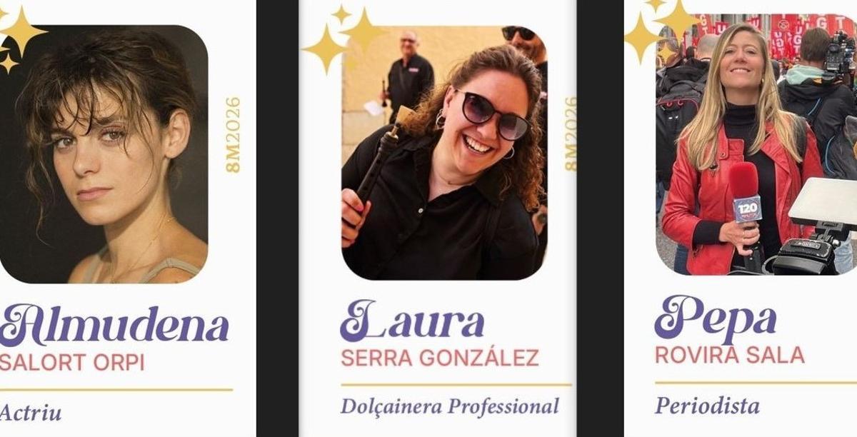 Tres de les dones del cicle "Vergerines amb talent"