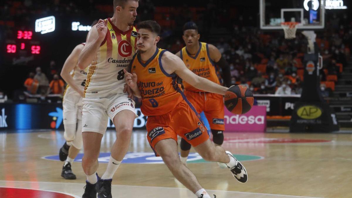 Último partido entre el Valencia Basket y el Casademont Zaragoza en La Fonteta