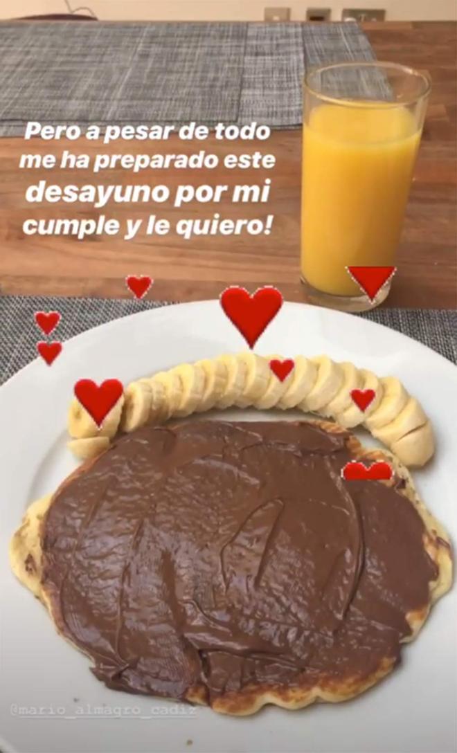 Desayuno de Edurne por su cumpleaños