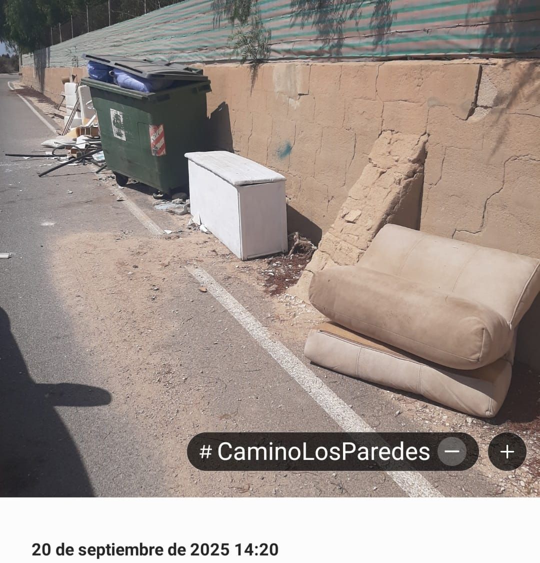 Imágenes captadas por los vecinos de contenedores desbordados