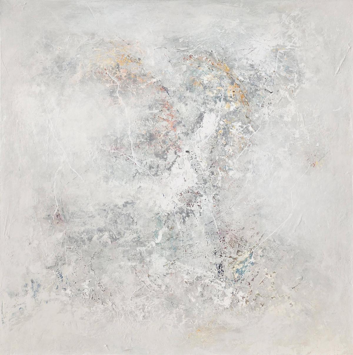 Doris Duschelbauer: "Bajo la superficie /Beneath the surface". Acryl auf Leinwand.114 x 114 cm