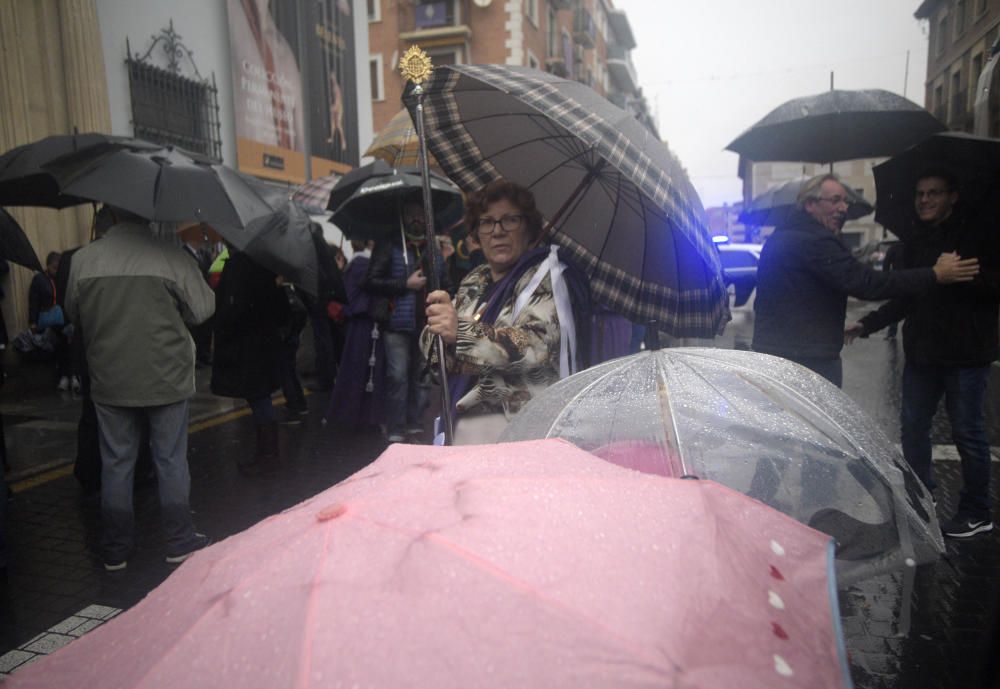 Murcia se queda sin la procesión de los 'salzillos' por la lluvia