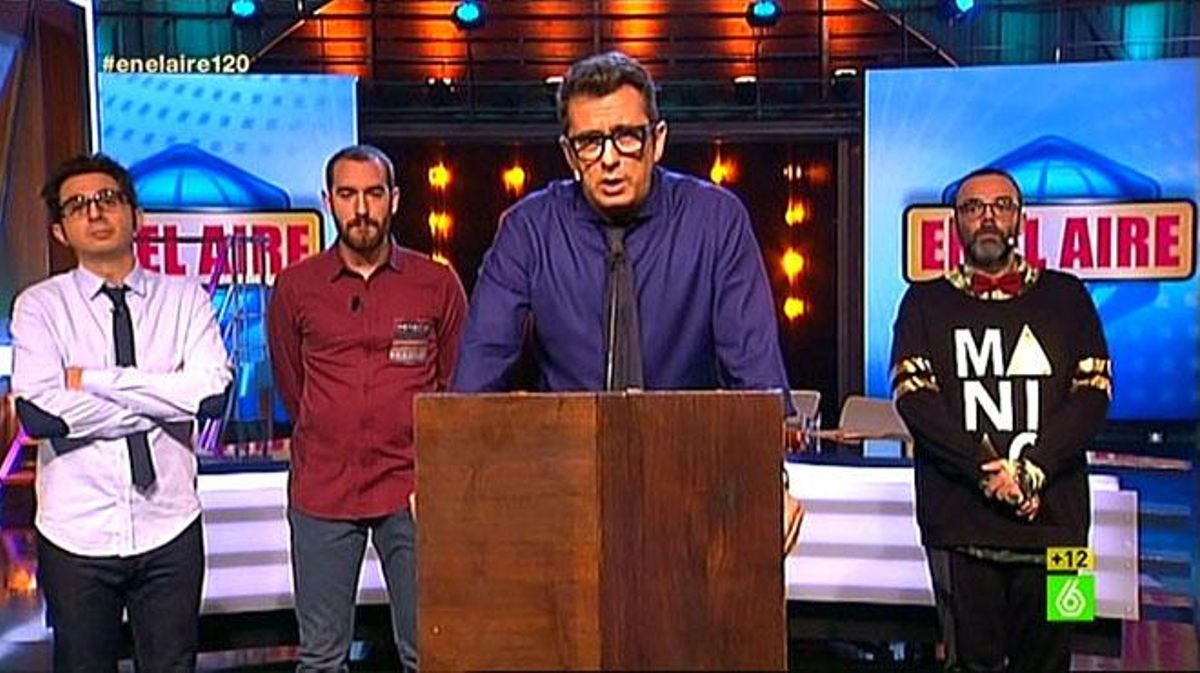 Andreu Buenafuente crida a votar al seu plató de ’En el aire’, a La Sexta.