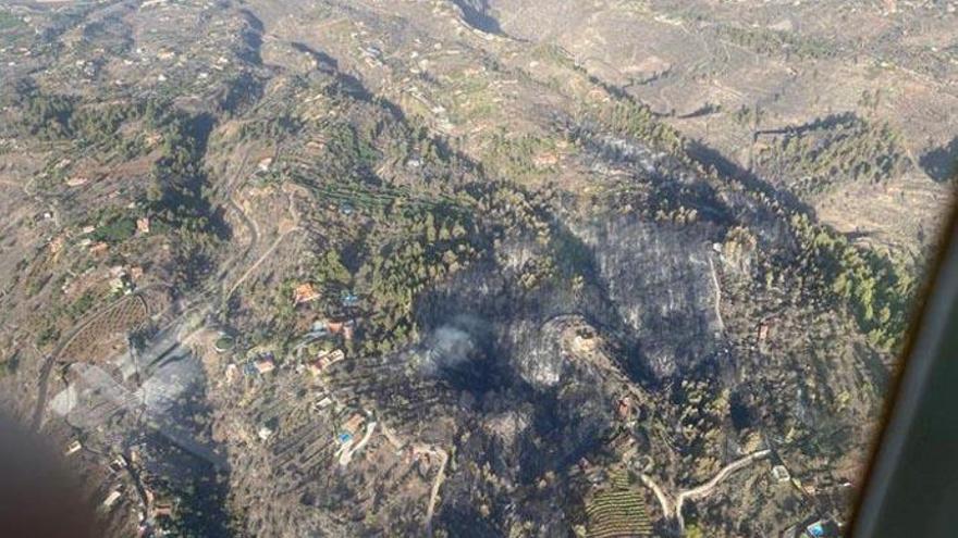 Treinta hectáreas afectadas en el incendio de La Palma