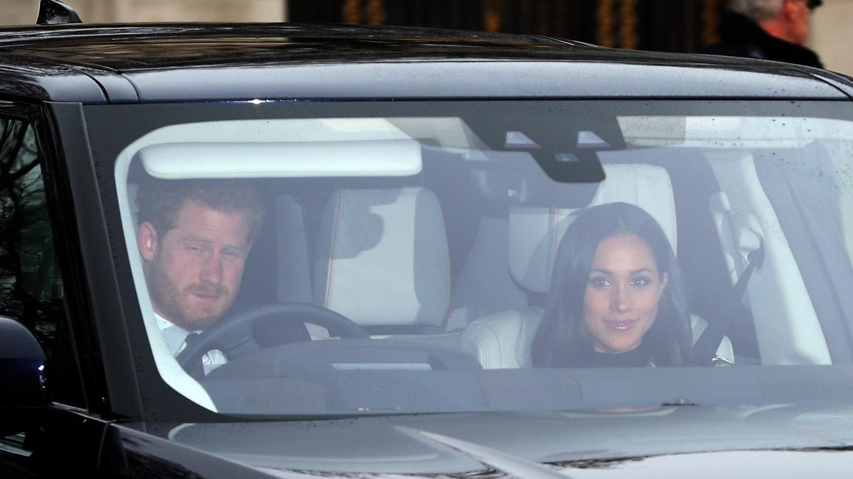La Familia Real Británica llega al almuerzo en el palacio de Buckingham