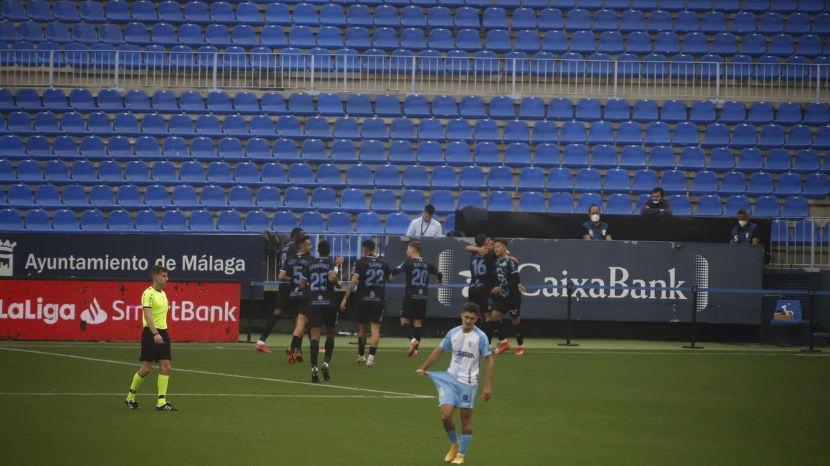 Partido de la Liga Smartbank entre el Málaga CF y el Almería