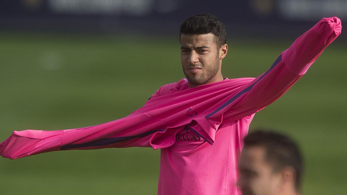 Rafinha, durante un entrenamiento del Barça en la ciudad deportiva de Sant Joan Despí