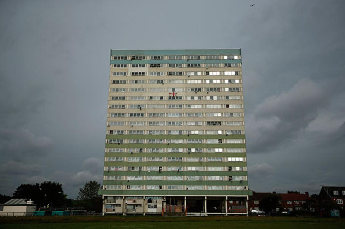 La torre Fred Wigg de Londres, en què els residents s’han mobilitzat per evitar l’ús de la part superior de l’edifici com a base de míssils durant els Jocs Olímpics.