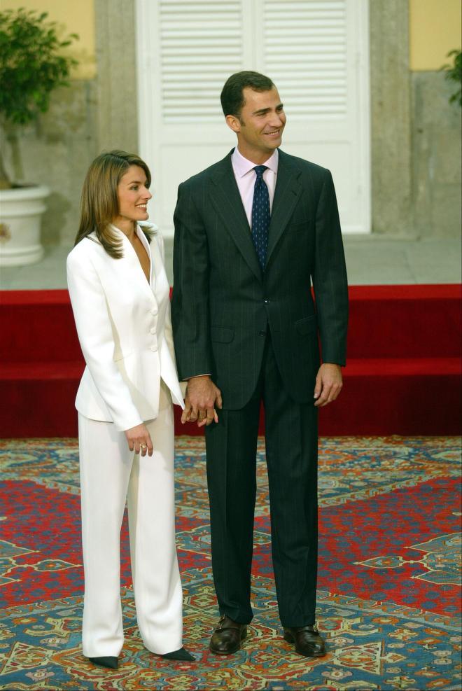 Don Felipe y doña Letizia en la pedida de mano de 2003