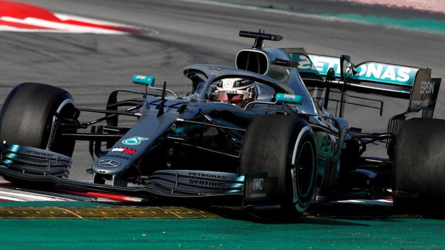 Lewis Hamilton, en el circuito d Montmeló.