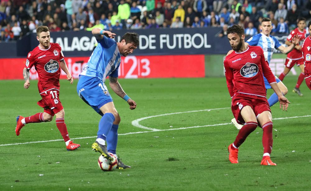 El conjunto malaguista y el gallego igualan a cero en el partido más atractivo de la jornada en la Liga 123