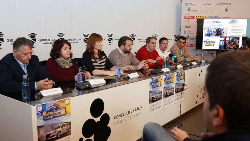 Un instante de la presentación del Rali do Cocido, ayer, en la sala de prensa del Concello. // Bernabé