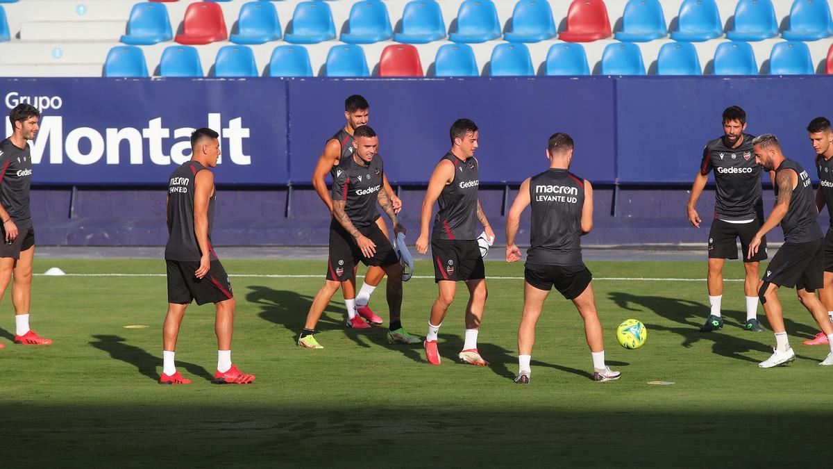 Imagen del entrenamiento de ayer viernes.