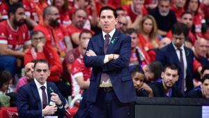 Xavi Pascual, en el partido de Liga Endesa ante UCAM Murcia
