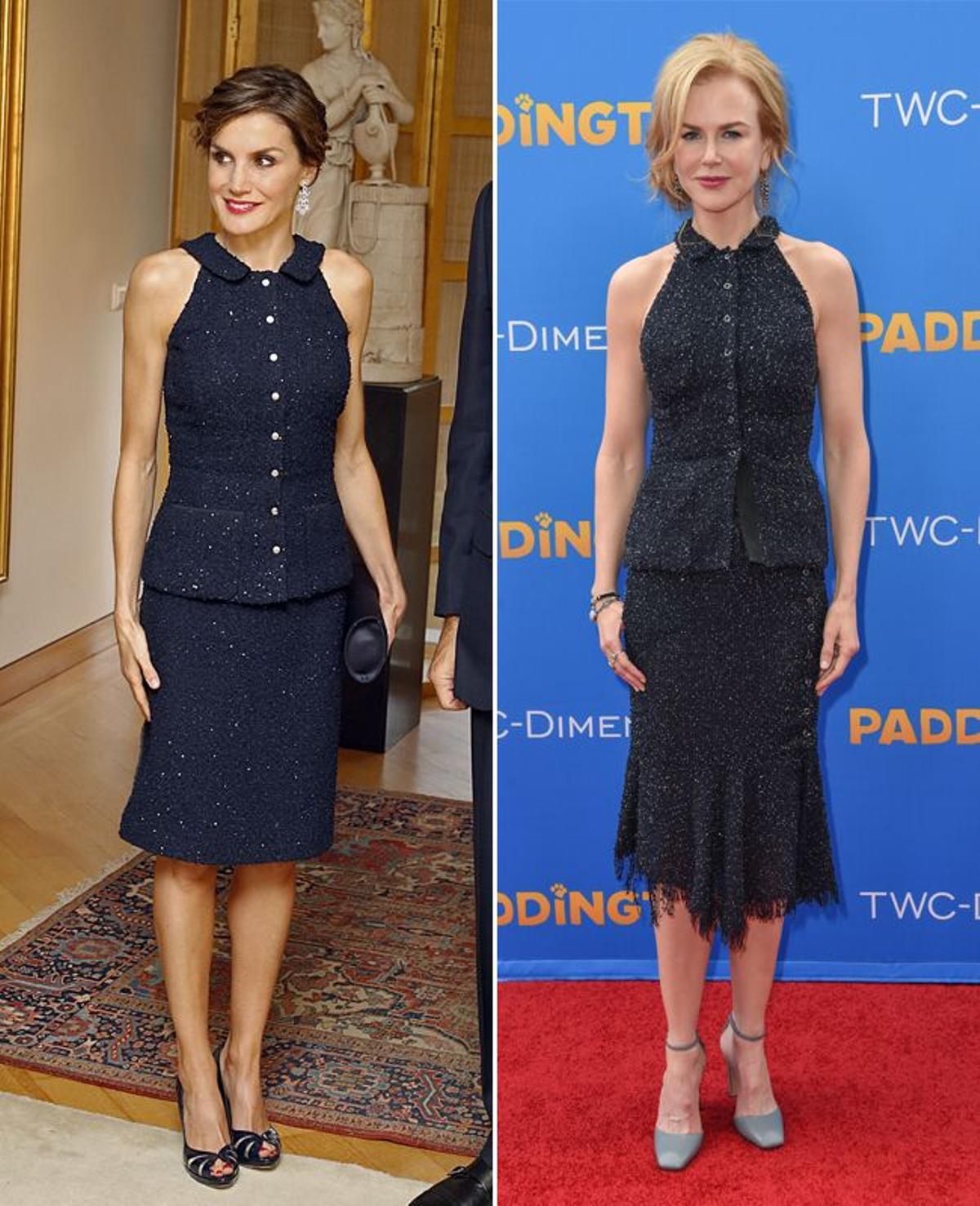 Letizia Ortiz y Nicole Kidman con dos piezas de Nina Ricci