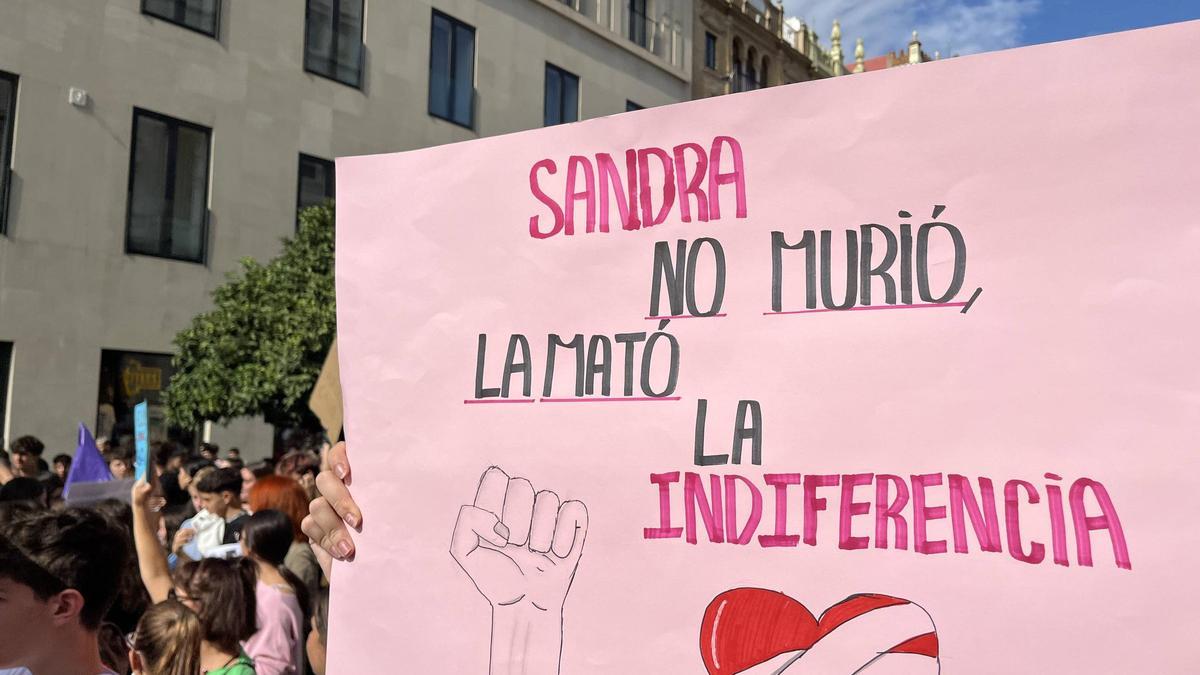 Manifestación contra el acoso escolar, caso de Sandra Peña