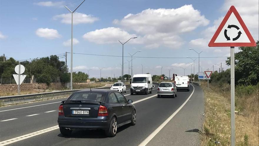 Imagen de la actual carretera de Campos a Llucmajor.