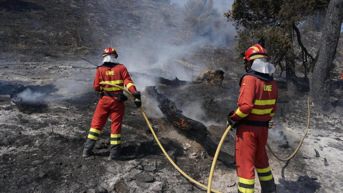 Prácticas de la Unidad Militar de Emergencia (UME) en las instalaciones que el Ejército tiene en Cerro Muriano. / El Correo