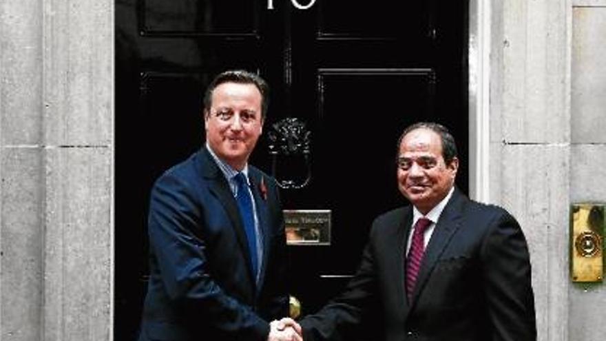 Cameron va rebre el president egipci a la seva residència de Downing Street.