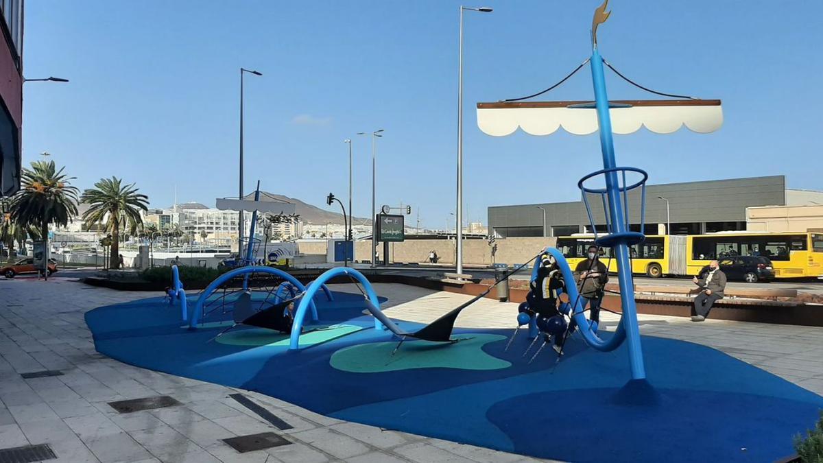 El nuevo parque infantil frente a la Base Naval, en una imagen distribuida ayer. | LP/DLP